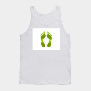 Foot print with leaves Tank Top